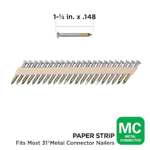 1-1/2 in. x 0.148 33-Degree Bright Finish Smooth Shank Paper Tape Joist Hanger Nails (3000 -Per Box)