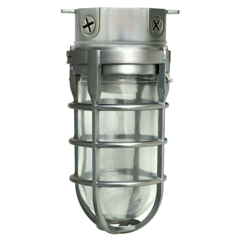 シーリングライト・天井照明 BRID GENERAL SOCKET BAR 70 WIRE SHADE 36 Southwire Industrial 1-Light Brushed Steel Outdoor Weather Tight