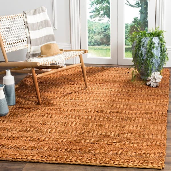 Natural Fiber Gold 6 ft. x 9 ft. Solid Area Rug