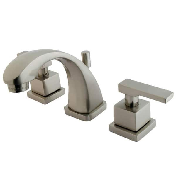 Kingston Brass Executive 8 in. Widespread 2-Handle Bathroom Faucet in Brushed Nickel