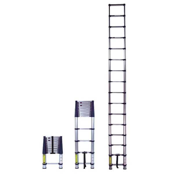 XTEND+CLIMB 15.5 ft. Aluminum Telescoping Extension Ladder (19.5 Reach Height), 250 lbs. Load Capacity ANSI Type I Duty Rating