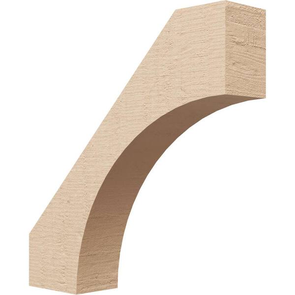 Ekena Millwork 3 in. x 14 in. x 14 in. Westlake Rough Cedar Woodgrain Timberthane Polyurethane Knee Brace, Primed