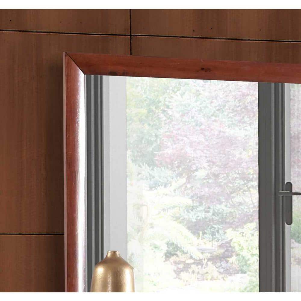 Marilla Modern Cherry Wood Framed Dresser Mirror 35" x 39"
