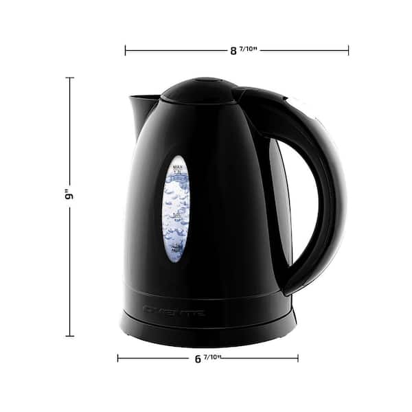 1.7L 1100W Ovente Cordless Electric Kettle Hot Water Tea Pot White 
