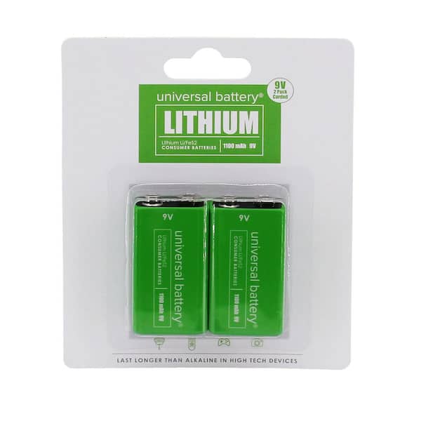 UPG Universal 9-Volt Lithium Battery (2-Pack)