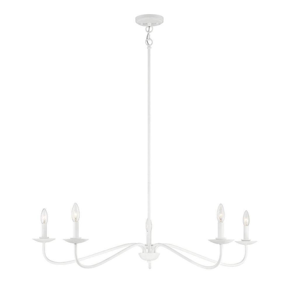 TUXEDO PARK LIGHTING 42 in. W x 7 in. H 5Light Bisque White