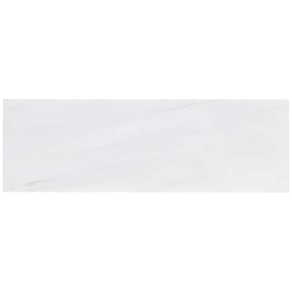 Ivy Hill Tile Bianco Dolomite White 4 in. x 0.38 in. Polished Marble Floor and Wall Tile Sample