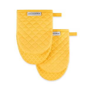 Asteroid Silicone Grip Buttercup Yellow Mini Oven Mitt Set (2-Pack)