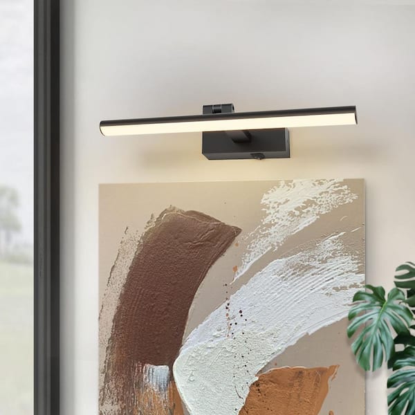 15.75 in Dimmable LED Picture Light with Remote Control and Swivel, Matte Black Artwork Lighting for Walls