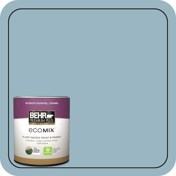 1 qt. #S470-3 Peaceful Blue Eggshell Enamel EcoMix Plant-Based Interior Paint & Primer