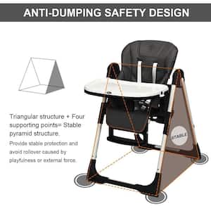 Dark Gray Metal Frame Multiple Adjustable folding chair with Backrest