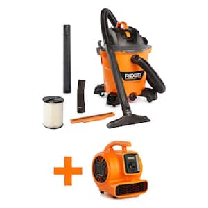 12 Gal. 5.0 Peak HP NXT Shop Vacuum Wet Dry Vac with Filter, Hose, Accessories and 600 CFM Blower Fan Air Mover HD1265AM