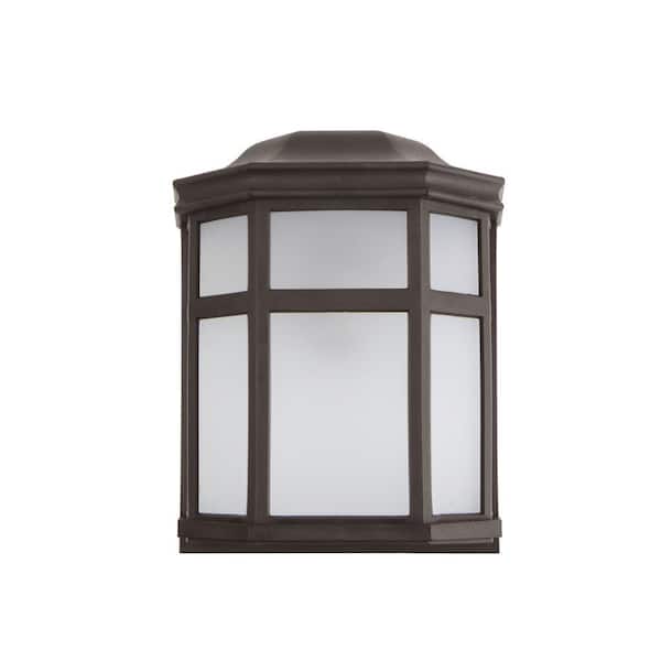 SOLUS Outdoor Wall Mount Security Light 60 W Bronze Incandescent Flood Light with Photocell and Motion Sensor