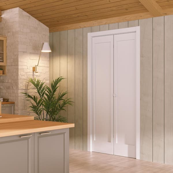 eightdoors 36 in. x 80 in. x 1-3/8 in. 1-Panel Shaker White Prime