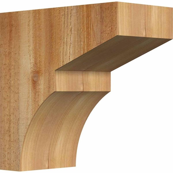 Ekena Millwork 6 in. x 12 in. x 12 in. Western Red Cedar Monterey Rough Sawn Corbel