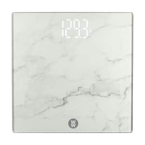 Bathroom Glass Scale in Marble Finish with Hidden Display