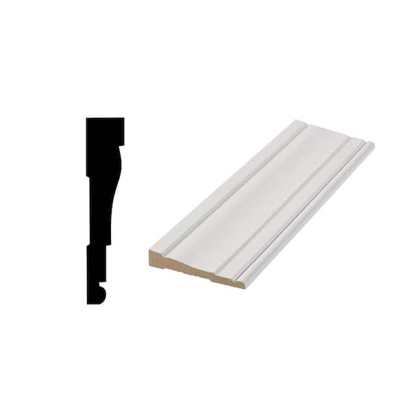 Woodgrain Millwork LWM 445 5/8 in. x 3-1/4 in. Primed Medium Density Fiberboard Door and Window Casing