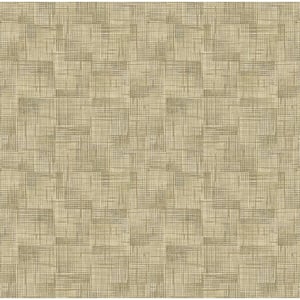 Ting Brown Abstract Woven Wallpaper Border Sample