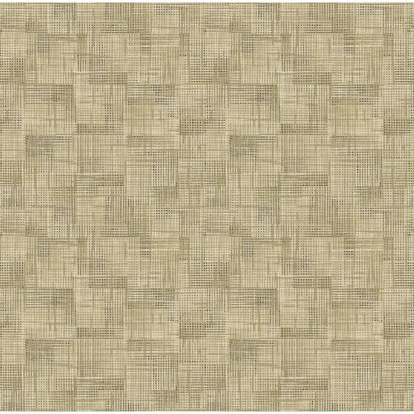A-Street Prints Ting Brown Abstract Woven Wallpaper Border Sample