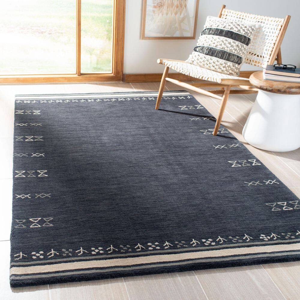 Gray Hand-Knotted Wool 8' x 10' Area Rug