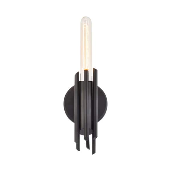 Torres 9-in 1 Light 60-Watt Matte Black Vanity Light
