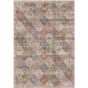 Cream 5 ft. x 8 ft. Indoor Soft Vintage Traditional Distressed Area Rug