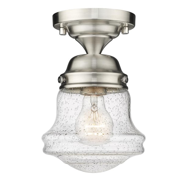 Unbranded Vaughn 9 in. 1-Light Brushed Nickel Flush Mount
