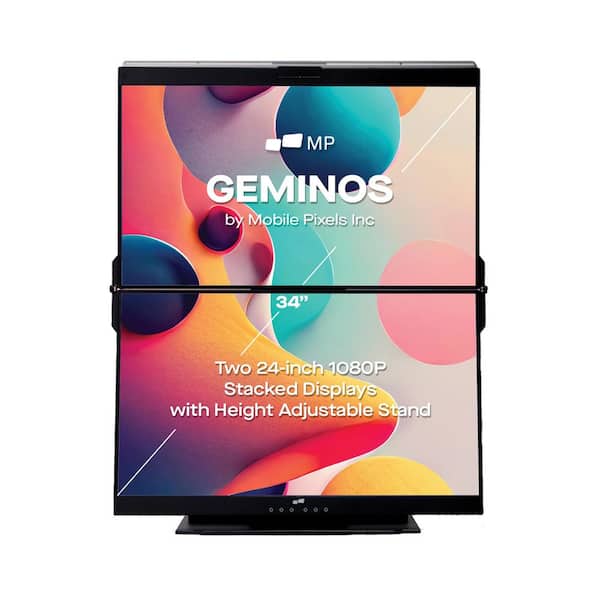 Geminos 1080p 24-In. Dual-Screen Desktop Monitor