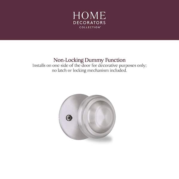 Home Decorators Collection Mulholland Satin Nickel Dummy Door Knob