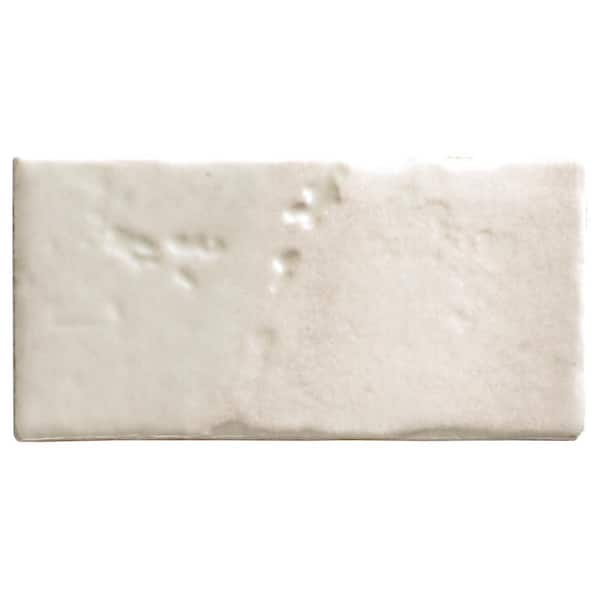 Ivy Hill Tile Tripoli White 3.93 in. x 0.35 in. Matte Terracotta Look Ceramic Wall Tile Sample