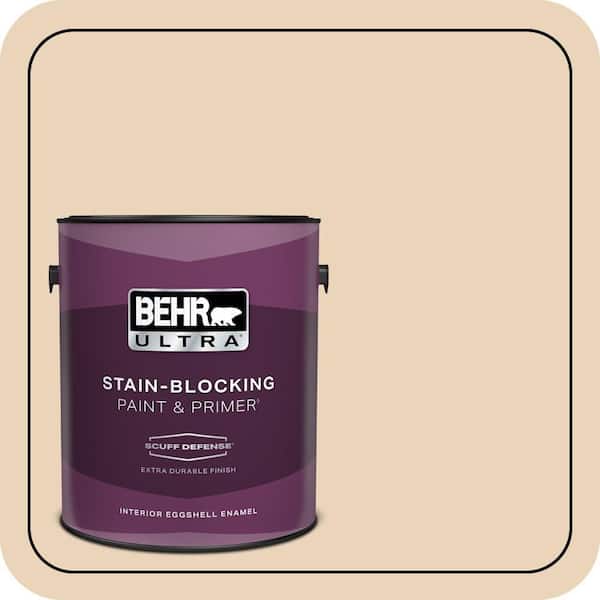 BEHR ULTRA 1 gal. #ECC-52-1 Nevada Sand Extra Durable Eggshell Enamel Interior Paint & Primer