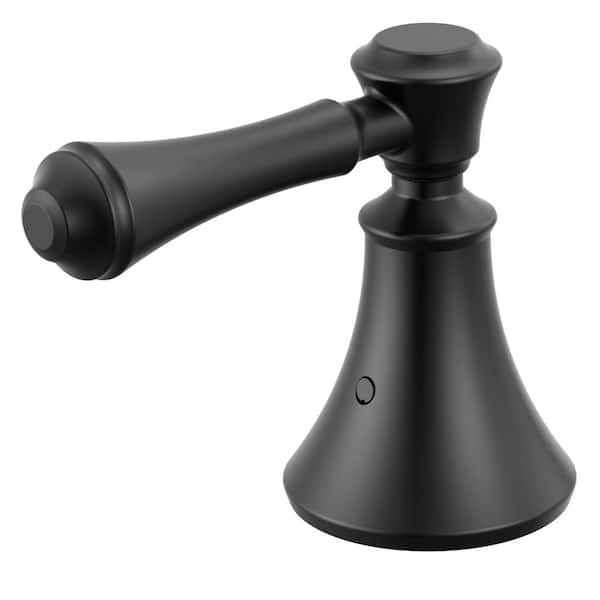 (2-Pack) Cassidy Metal Lever Handles for Roman Tub Faucet in Matte Black