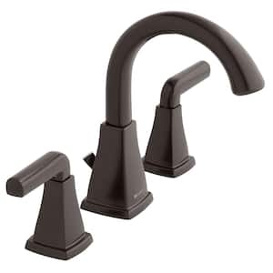 Brookglen 8 in. Widespread Double-Handle High-Arc Bathroom Faucet in Bronze