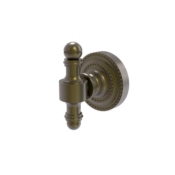 Allied Brass Retro Dot J-Robe Hook in Antique Brass