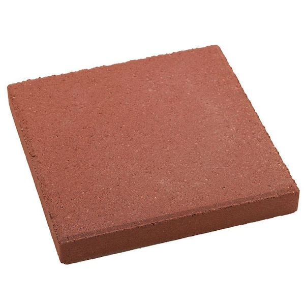 Anchor 12 in. x 12 in. Red Square Concrete Patio Stone