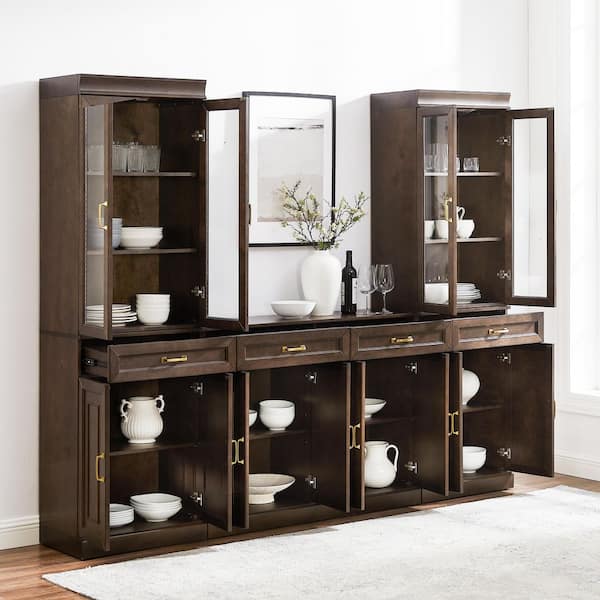 CROSLEY FURNITURE Stanton Coffee Engineered Wood 95 in. 3-Piece