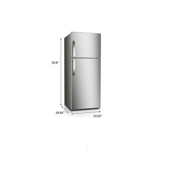 Premium 12 Cu Ft Frost Free Top Freezer Refrigerator In Stainless Steel Prn12260hs The Home Depot