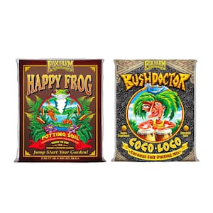 Happy Frog Potting Soil Bag and Bush Doctor Coco Loco Soil Bag Bundle