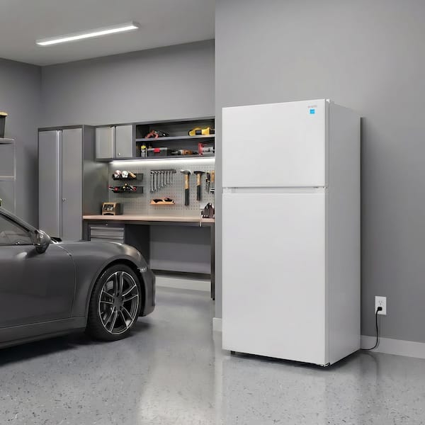 Avanti Frost-Free Apartment Size Top Freezer Refrigerator Garage