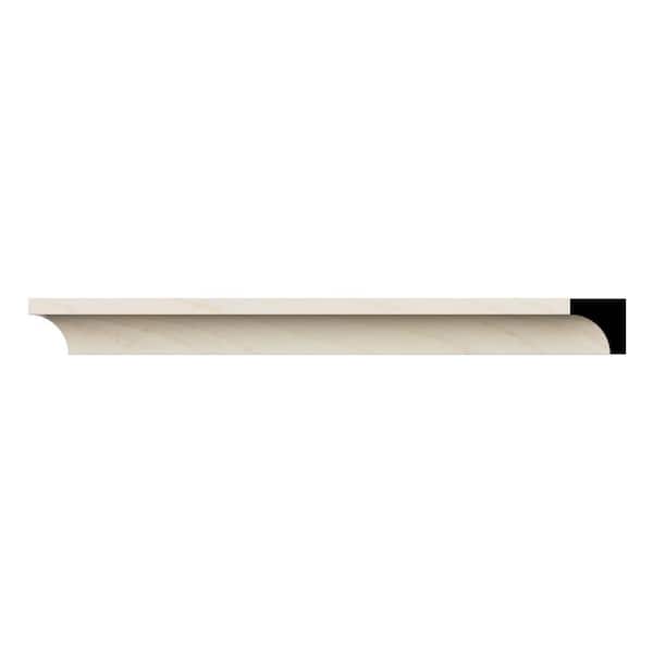 Ekena Millwork WM100 0.69 in. D x 0.69 in. W x 96 in. L Wood Maple Crown Moulding