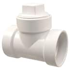 2 in. PVC DWV Hub x Hub x FPT Cleanout with Plug Tee