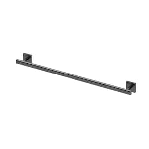 allen + roth Latitude 2 Black Single-Hook Wall Mount Towel Hook in