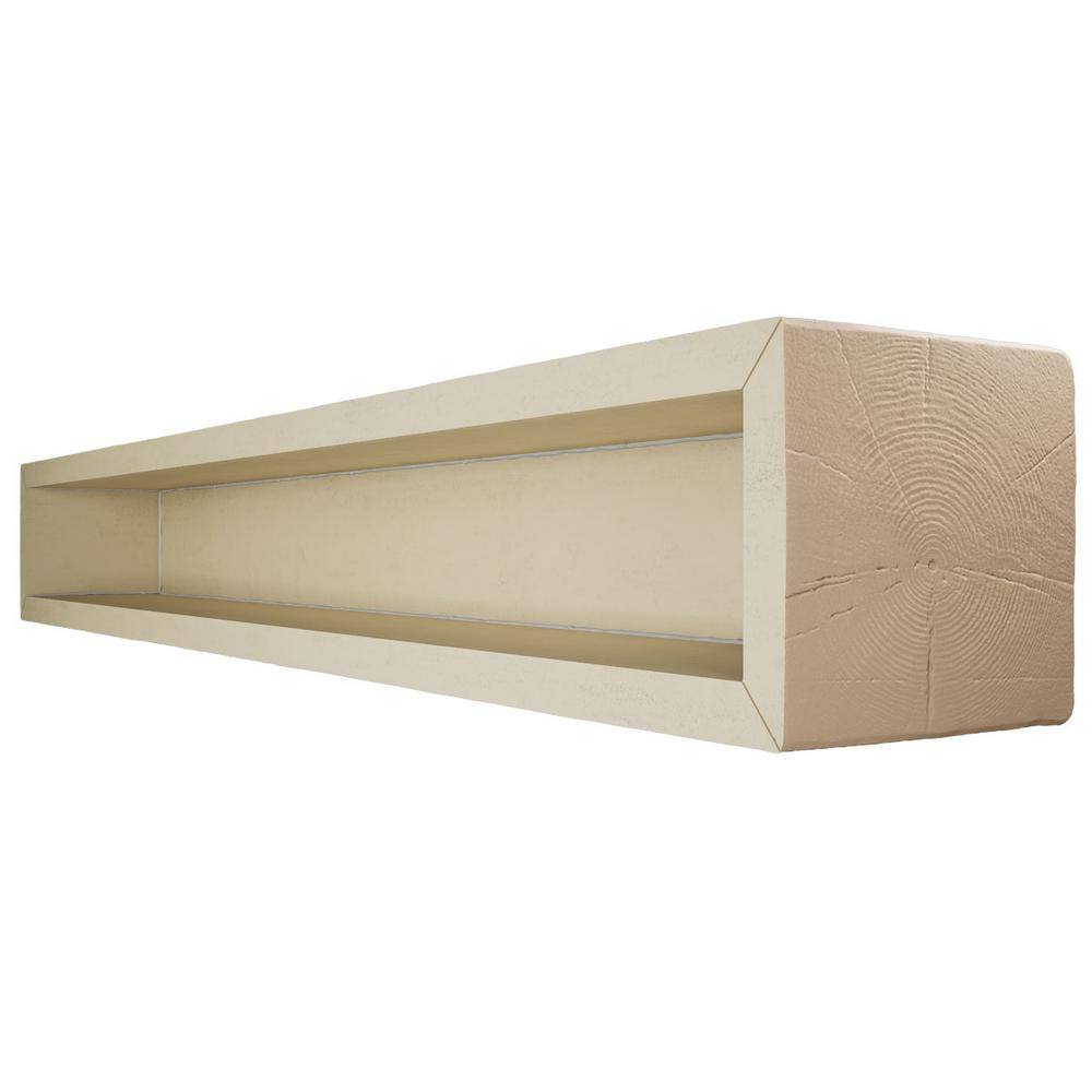 10"W x 8"H x 8'L Off-White Faux Wood Ceiling Beam