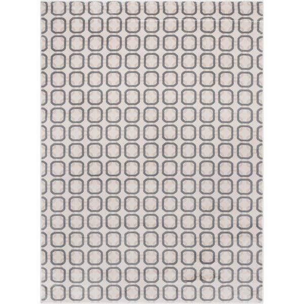 Carter Rugs Geometric Well Woven Baldwin Carter Modern Geometric Grey 7 ft. 10 in. x 9 ft. 10 ...