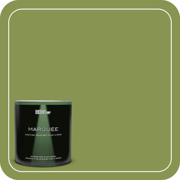 BEHR MARQUEE 1 qt. #M360-6 Bold Avocado Semi-Gloss Enamel Exterior Paint & Primer