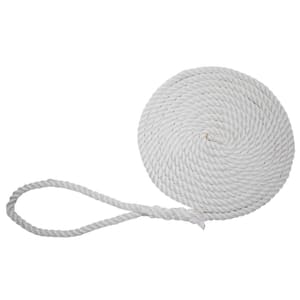 BoatTector Twisted Nylon Dock Line - 5/8 in. x 25 ft., White