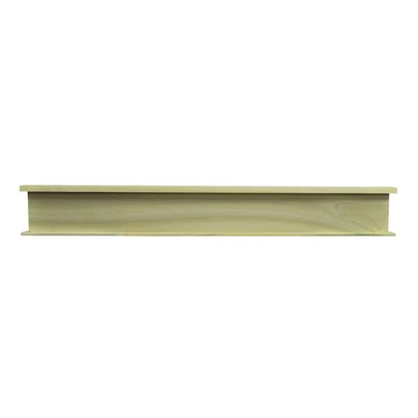 Unfinished Poplar Wood Crosshead Door Header for 28" Wide Door