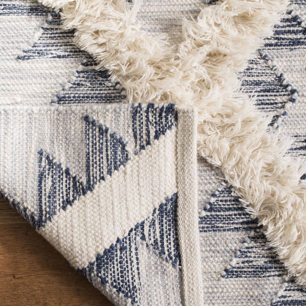 Ivory Diamond Trellis Hand-Knotted Wool Area Rug - 9' x 12'