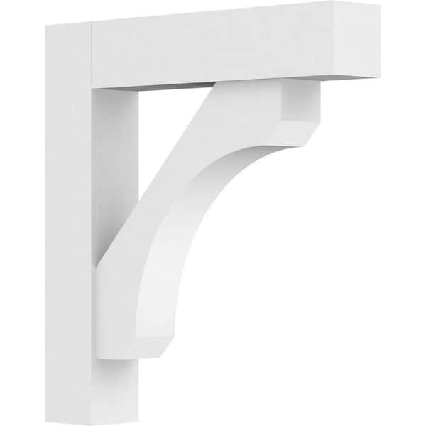 Ekena Millwork Standard Legacy 3 in. W x 18 in. H x 18 in. D Signature Urethane Polyurethane Bracket With Block Ends