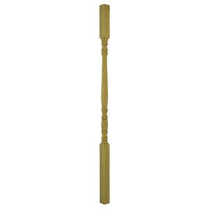 34 in. x 1-1/4 in. 5205 Unfinished Oak Square-Top Baluster